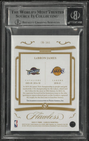 2020 Panini Flawless Bronze Flashbacks Relic LeBron James #161 BGS 8.5 /3 