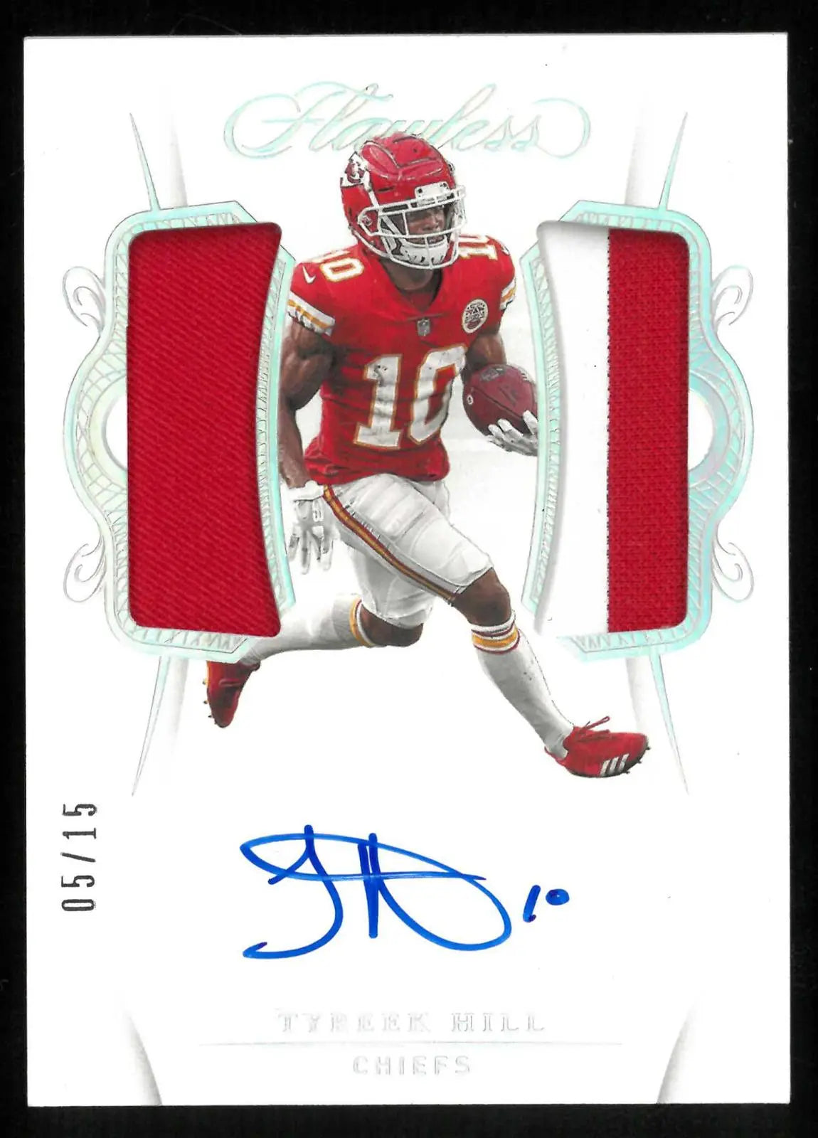 2020 Panini Flawless Patch Autograph Tyreek Hill Auto /15 