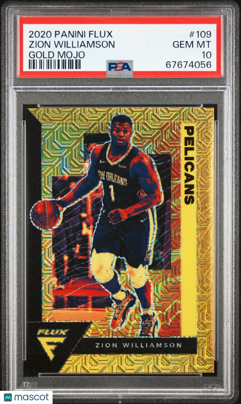 2020 Panini Flux Basketball Zion Williamson #109 Gold Mojo PSA 10 /10 