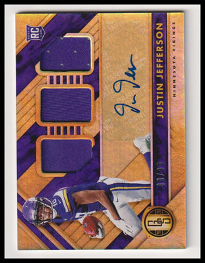2020 Panini Gold Standard Rookie Patch Autograph Justin Jefferson Auto /99 RC 