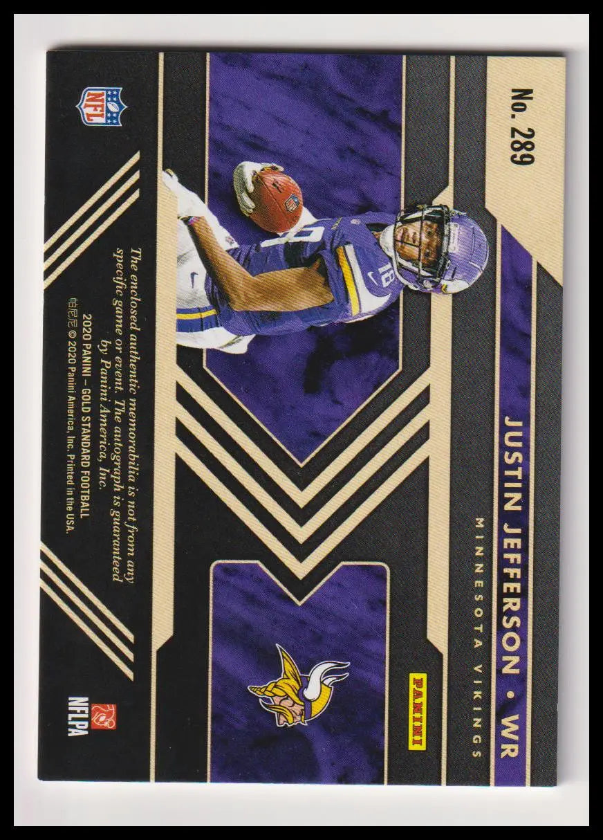 2020 Panini Gold Standard Rookie Patch Autograph Justin Jefferson Auto /99 RC 