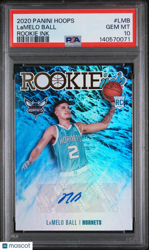 2020 Panini Hoops Rookie Ink Autograph Lamelo Ball Auto RC PSA 10 