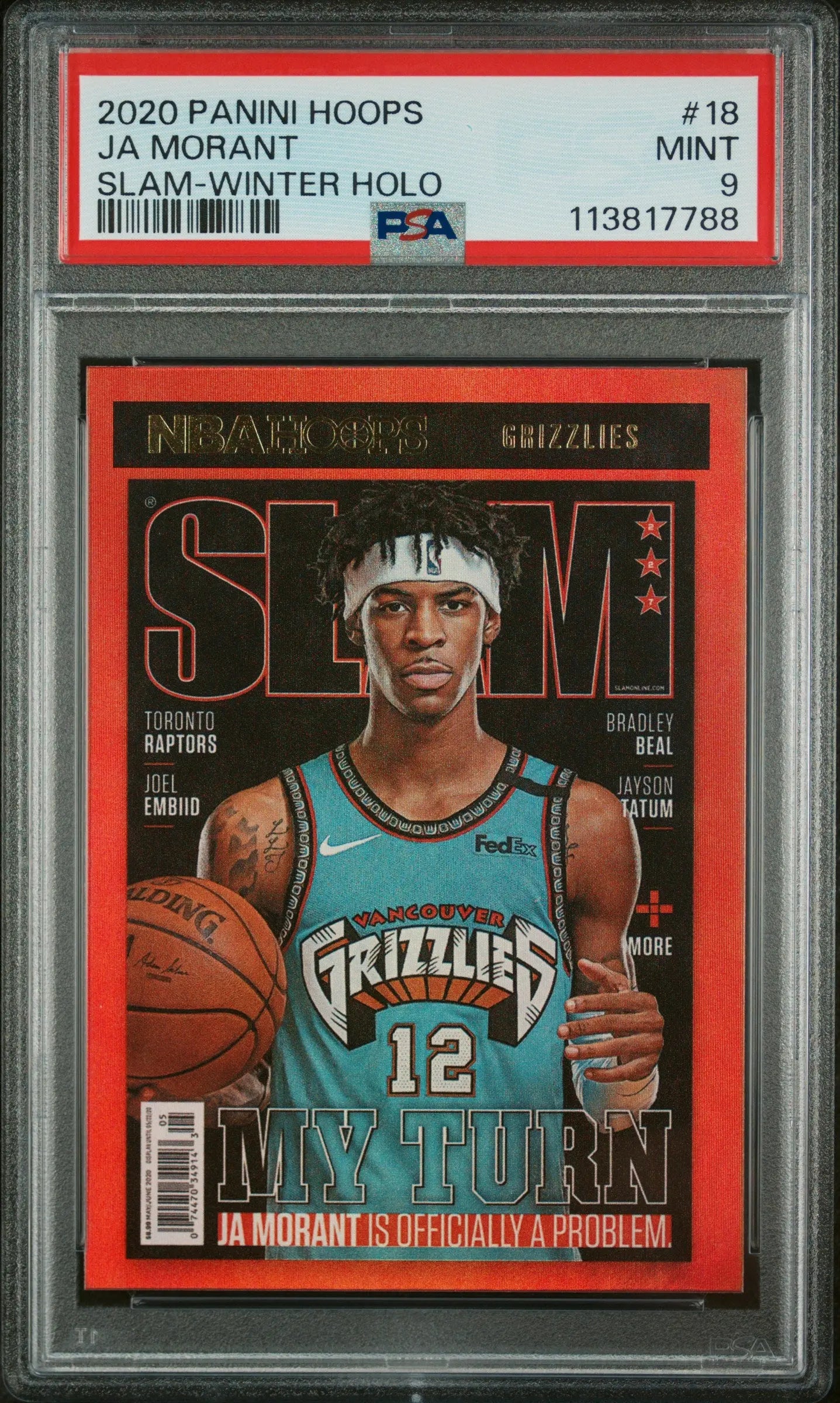 2020 Panini Hoops Slam Ja Morant Slam-Winter Holo PSA 9 
