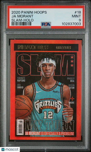 2020 Panini Hoops Slam Ja Morant #18 Holo PSA 9 
