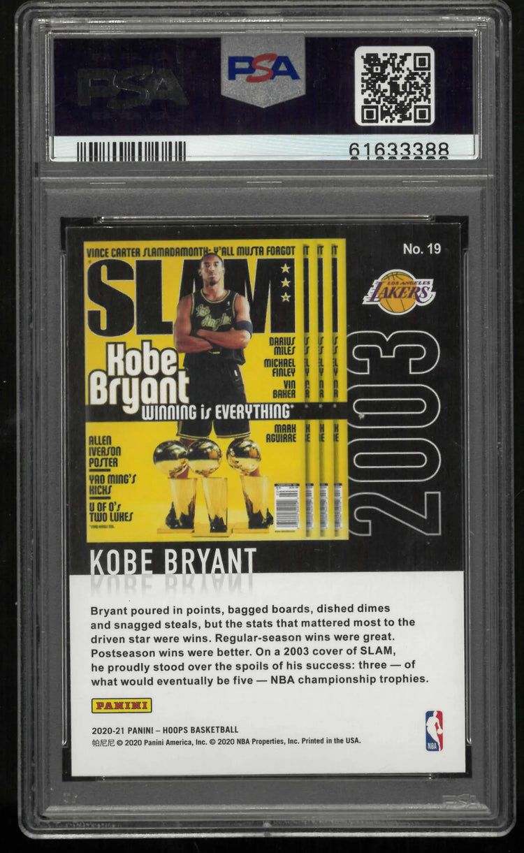 2020 Panini Hoops Slam Kobe Bryant Slam-Holo PSA 9 