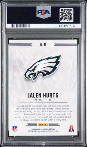 2020 Panini Illusions Football Jalen Hurts RC Rookie Retail PSA 10 