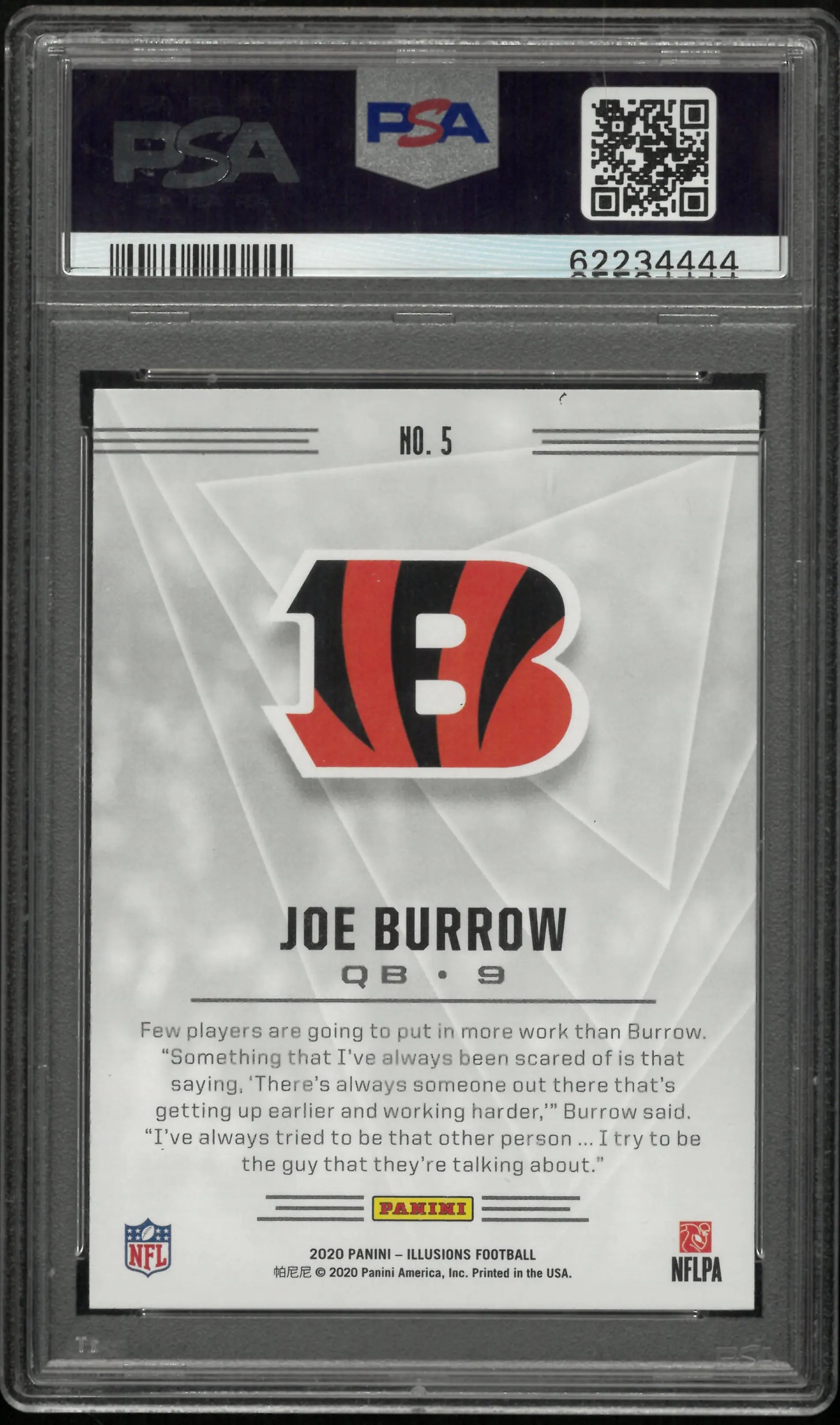 2020 Panini Illusions Joe Burrow Rookie RC Retail PSA 10 