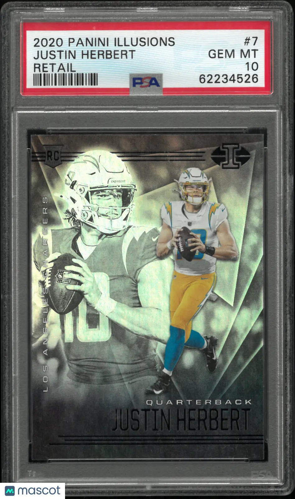 2020 Panini Illusions Justin Herbert Rookie RC Retail PSA 10 