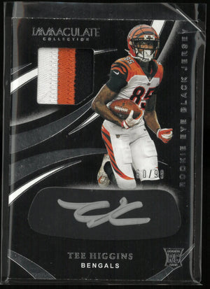 2020 Panini Immaculate Rookie Patch Autograph Tee Higgins Auto /99 RC 