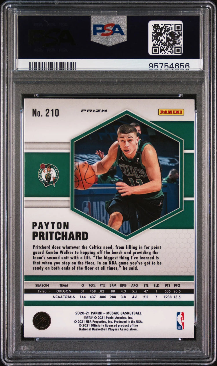 2020 Panini Mosaic Payton Pritchard #210 Green PSA 10 