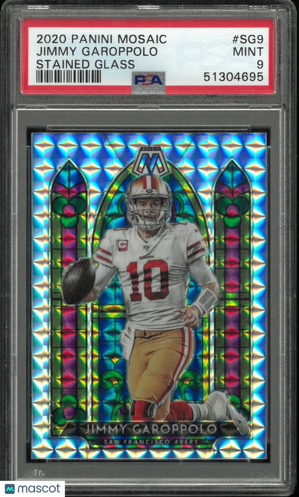 2020 Panini Mosaic Stained Glass Jimmy Garoppolo PSA 9 