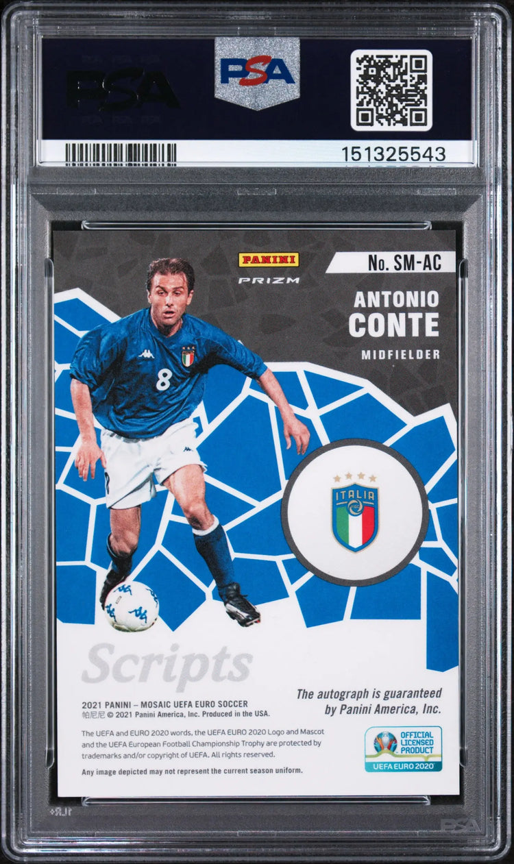 2020 Panini Mosaic UEFA Euro 2020 Scripts Mosaic Auto Antonio Conte #AC PSA 10 