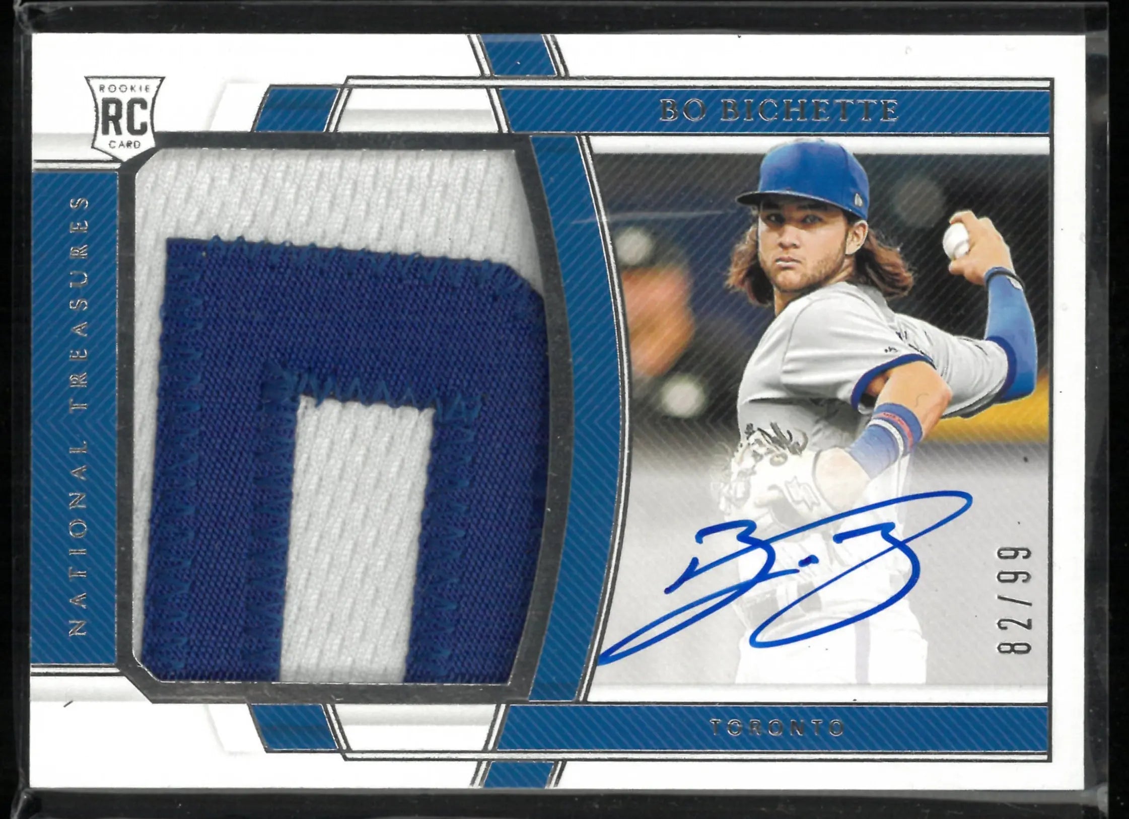 2020 Panini National Treasure Baseball Bo Bichette Rookie Patch Autograph RC /99 
