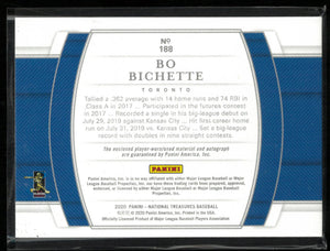 2020 Panini National Treasure Baseball Bo Bichette Rookie Patch Autograph RC /99 