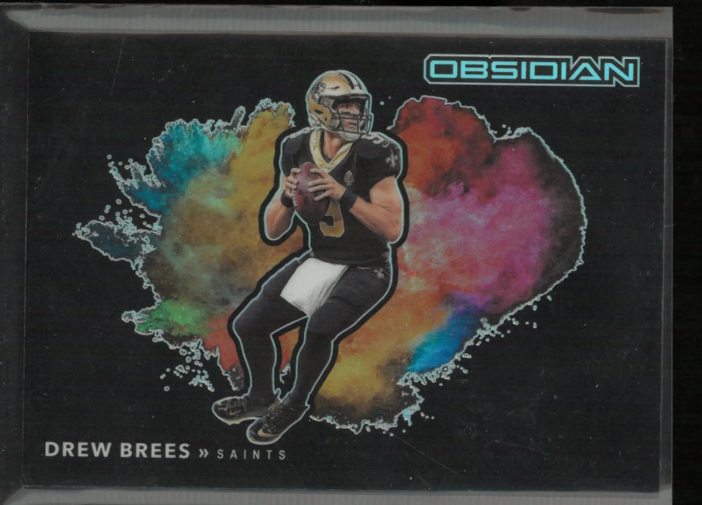 2020 Panini Obsidian Drew Brees Obsidian Color Blast 