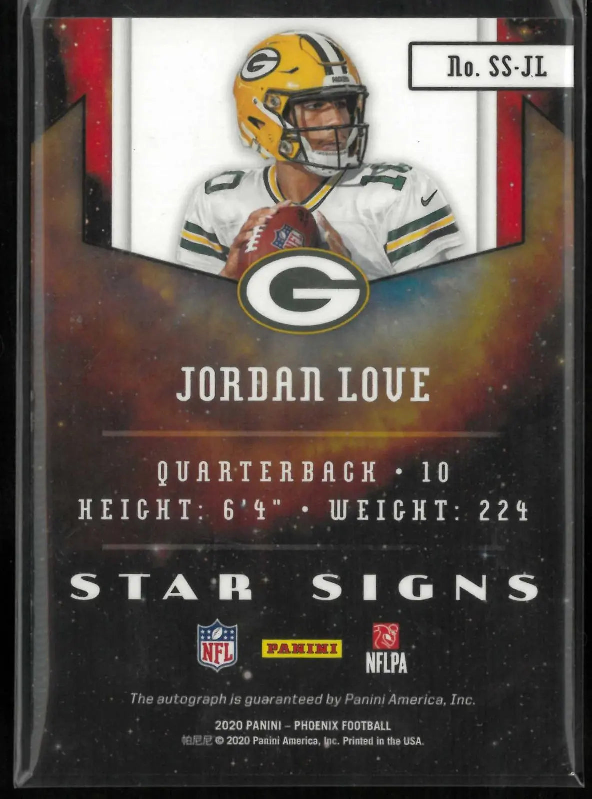 2020 Panini Phoenix Football Star Signs Autograph Jordan Love Auto 