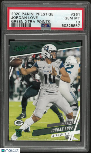 2020 Panini Prestige Jordan Love Rookie RC Green Xtra Points PSA 10 