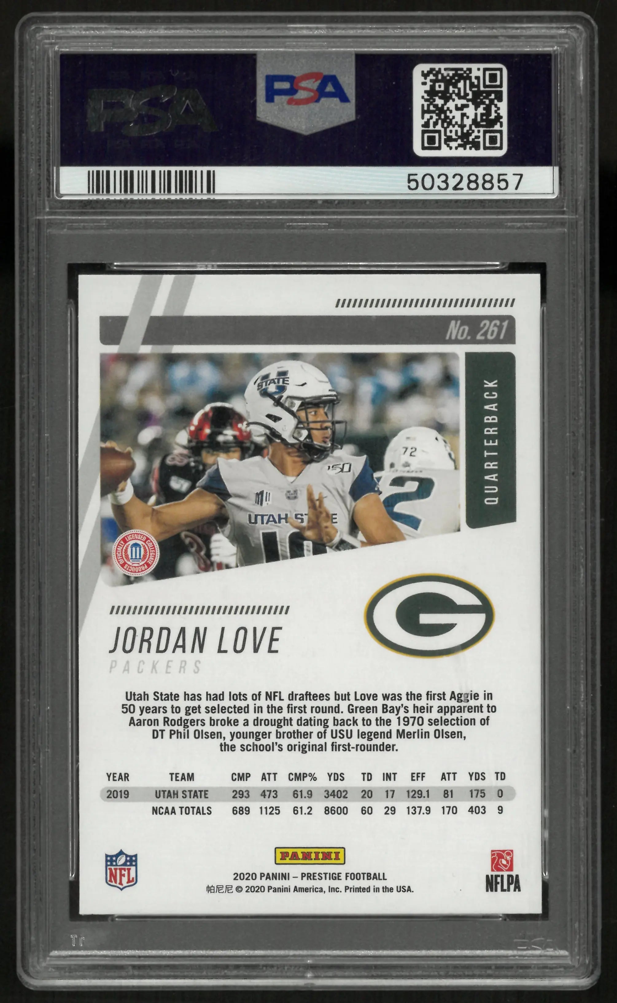 2020 Panini Prestige Jordan Love Rookie RC Green Xtra Points PSA 10 
