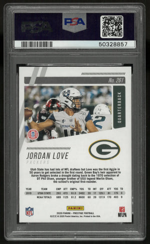2020 Panini Prestige Jordan Love Rookie RC Green Xtra Points PSA 10 
