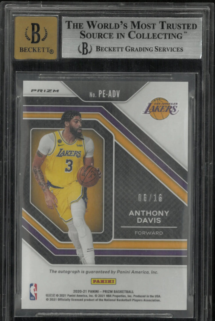 2020 Panini Prizm Anthony Davis #24 BGS 9 Auto 10 /16 