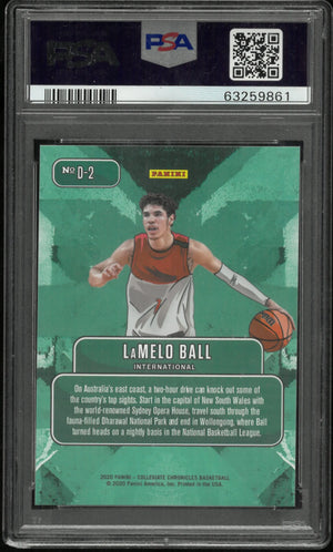 2020 Panini Prizm Draft Picks Downtown Lamelo Ball #D2 PSA 9 