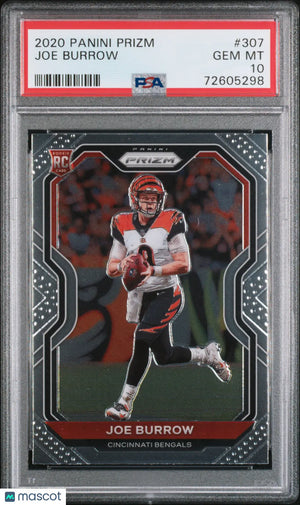 2020 Panini Prizm Football Joe Burrow RC Rookie PSA 10 