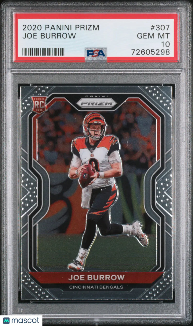 2020 Panini Prizm Football Joe Burrow RC Rookie PSA 10 