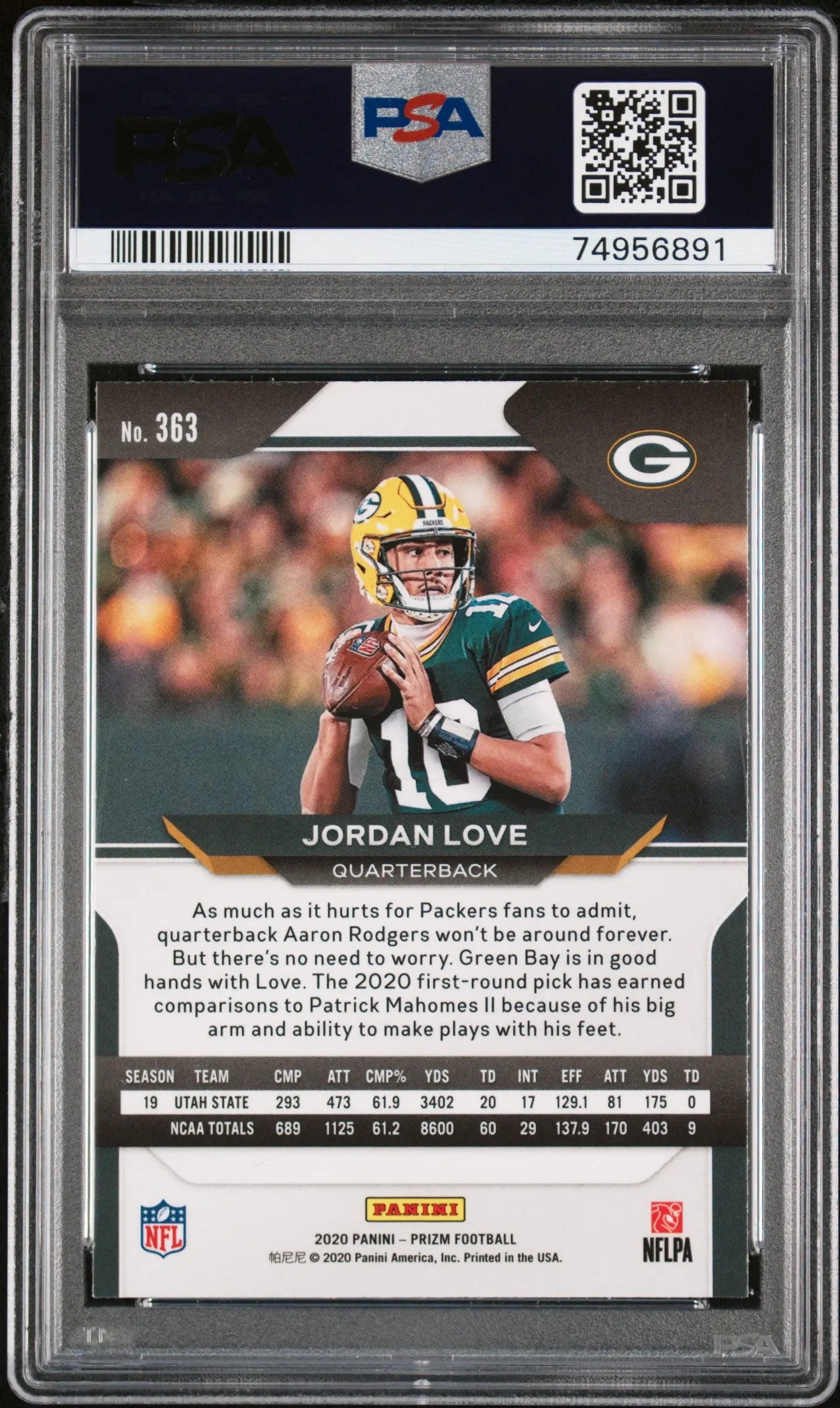 2020 Panini Prizm Jordan Love #363 Variation PSA 10 Rookie RC 