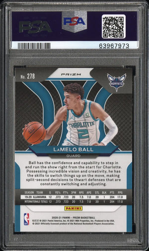 2020 Panini Prizm Lamelo Ball #278 Blue Wave PSA 10 
