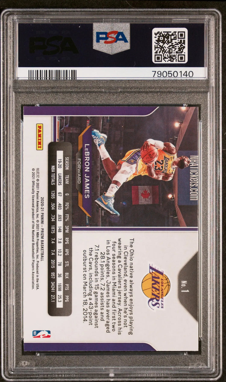 2020 Panini Prizm LeBron James #1 PSA 10 