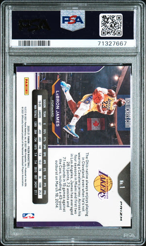2020 Panini Prizm LeBron James #1 Silver Prizm PSA 10 