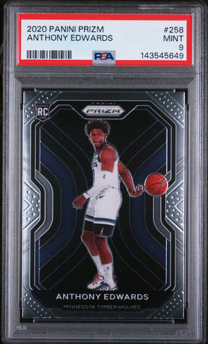 2020 Panini Prizm Rookie Anthony Edwards RC PSA 9 