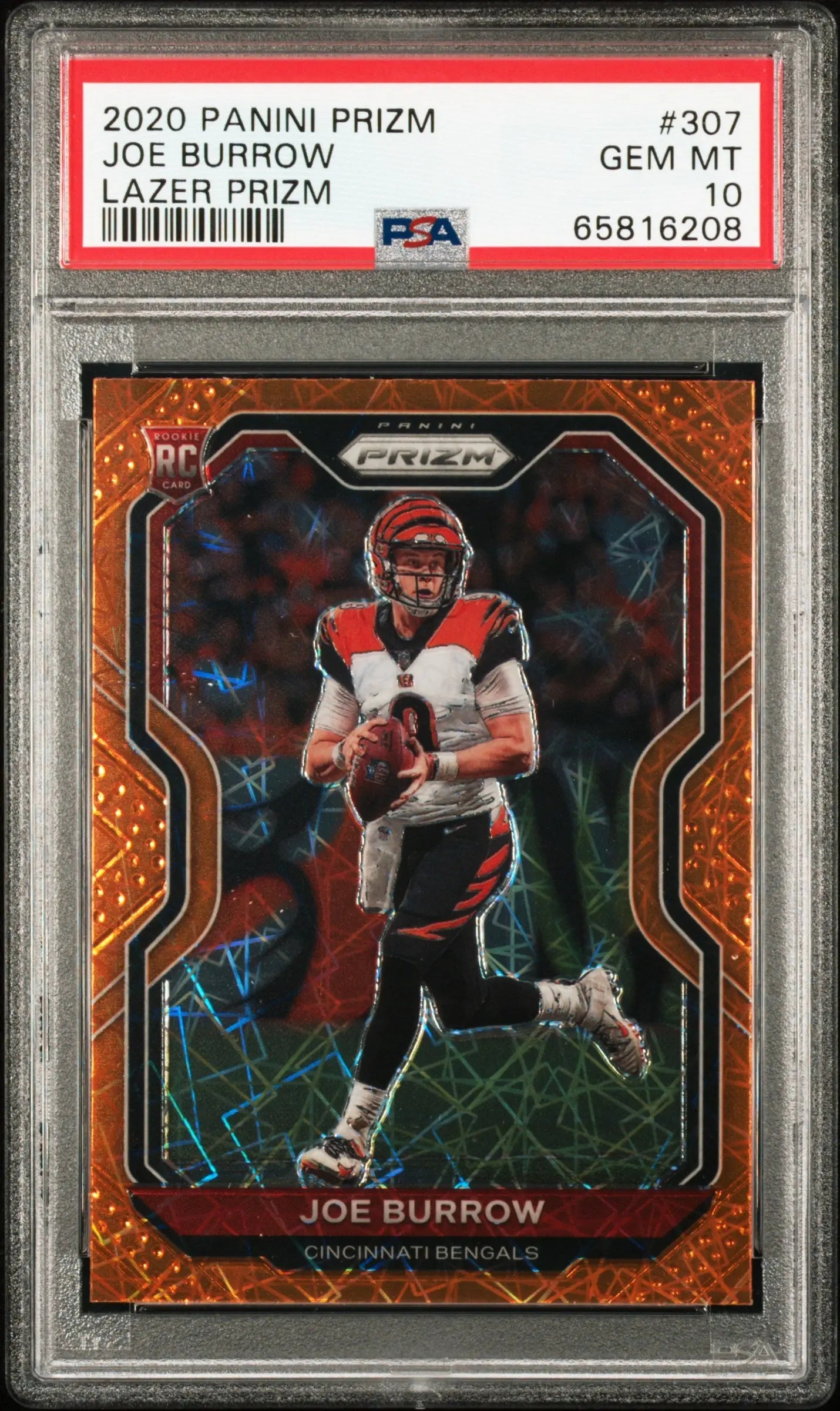 2020 Panini Prizm Rookie Joe Burrow Lazer Prizm RC PSA 10 