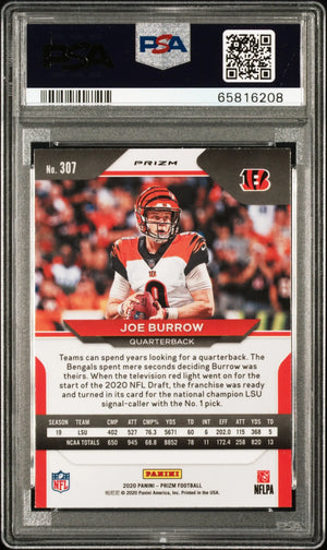 2020 Panini Prizm Rookie Joe Burrow Lazer Prizm RC PSA 10 