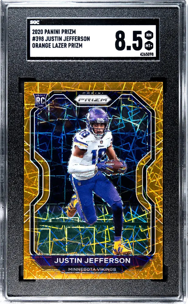 2020 Panini Prizm Rookie Justin Jefferson Orange Lazer RC SGC 8.5 