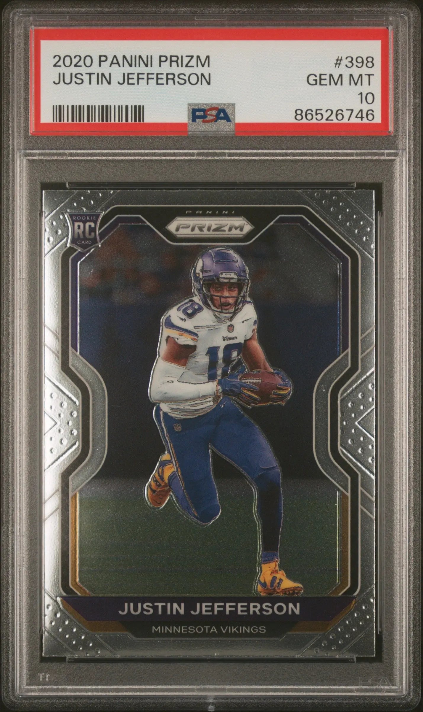 2020 Panini Prizm Rookie Justin Jefferson RC PSA 10 