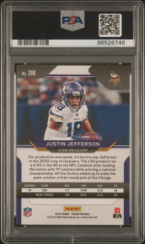 2020 Panini Prizm Rookie Justin Jefferson RC PSA 10 