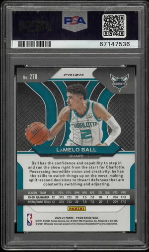 2020 Panini Prizm Rookie Lamelo Ball Green Prizm RC PSA 9 
