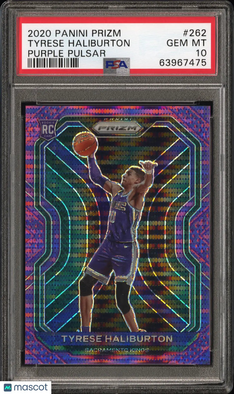 2020 Panini Prizm Tyrese Haliburton RC Rookie #262 Purple Pulsar PSA 10 /35 