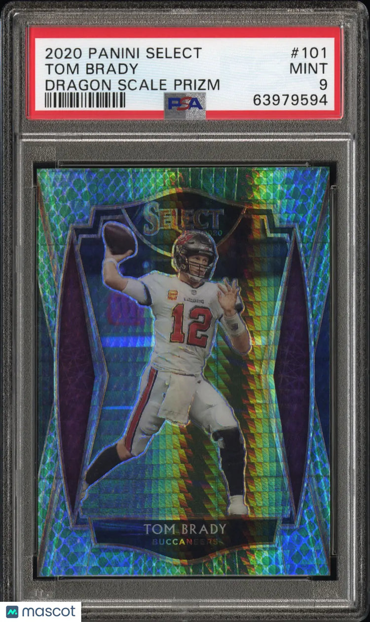 2020 Panini Select Tom Brady Dragon Scale Prizm PSA 9 /67 