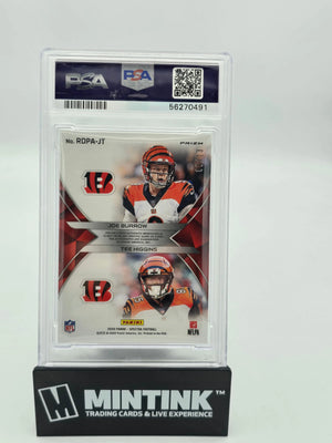 2020 Panini Spectra Rookie Dual Patch Autographs Higgins Burrow Wave PSA 10 /60 