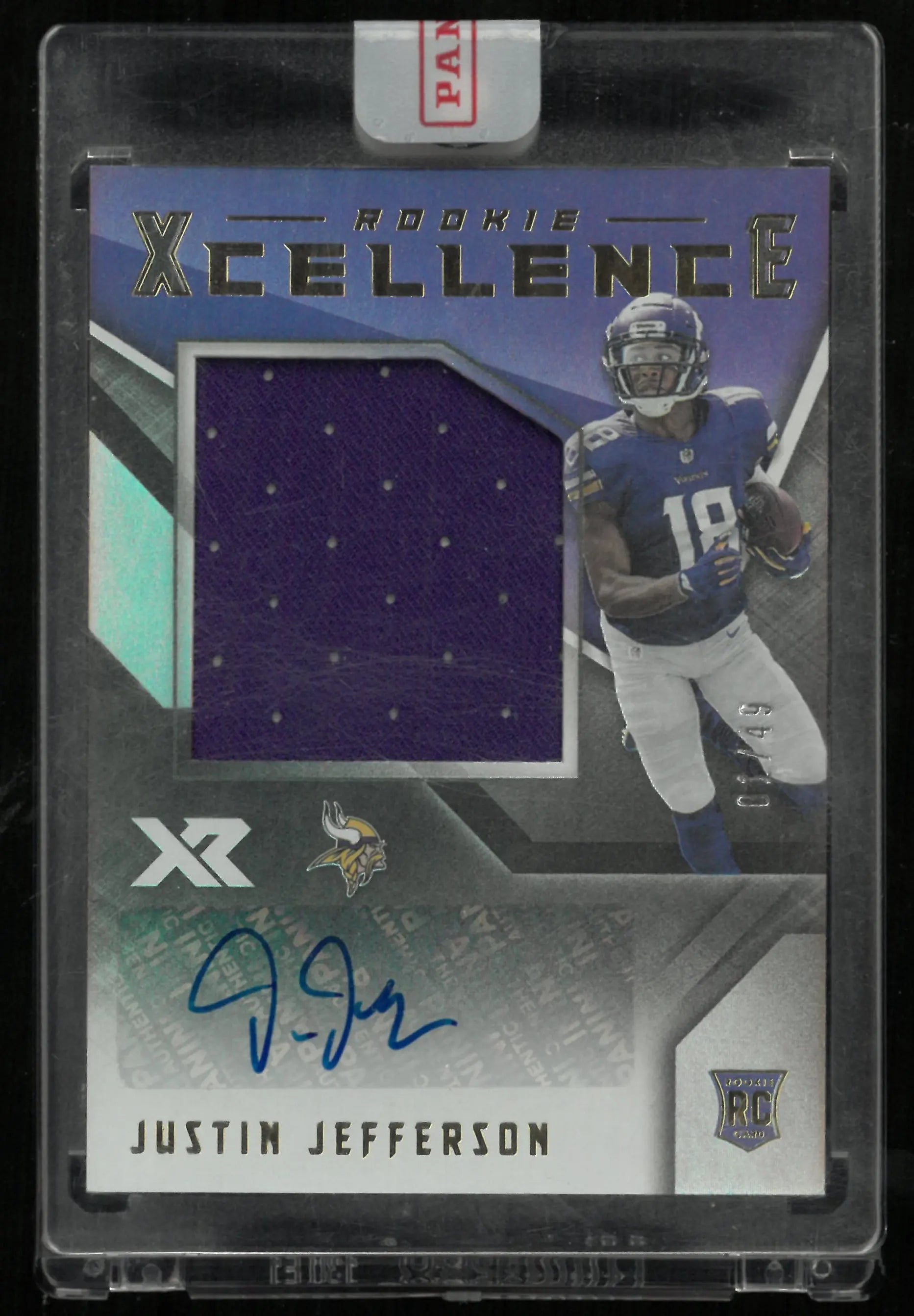 2020 Panini Xr Xcellence Rookie Justin Jefferson Rookie Patch Autograph Auto RC /49 