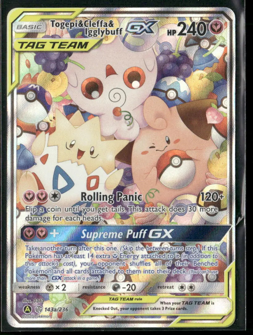 2020 Pokemon Alternate Art Promos Togepi & Cleffa & Igglybuff GX 143a/236 