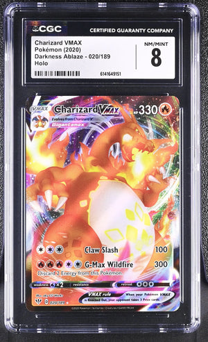 2020 Pokemon Darkness Ablaze Charizard VMAX Holo 020/189 CGC 8 