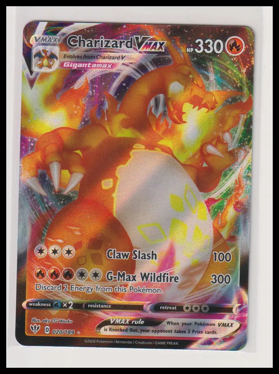 2020 Pokemon Darkness Ablaze Charizard VMax Full Art 020/198 