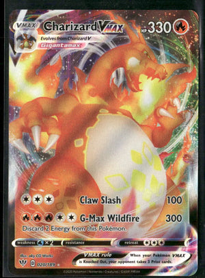 2020 Pokemon Darkness Ablaze Ultra Rare Charizard Vmax 020/189 