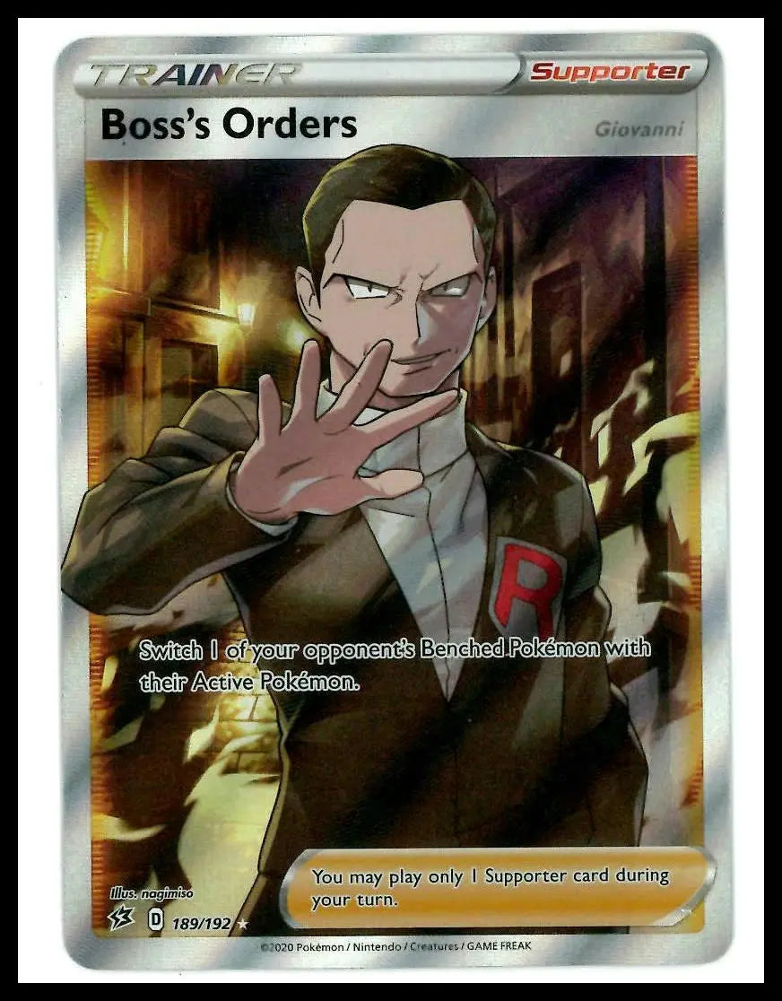 2020 Pokemon Rebel Clash Boss's Orders 189/192 LP 