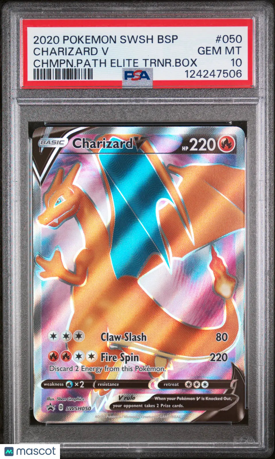 2020 Pokemon SWSH Black Star Promo Charizard V Champions Path ETB PSA 10 