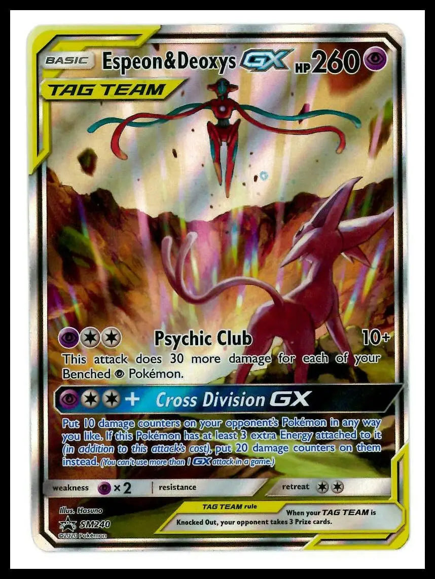 2020 Pokemon Sun Moon Promos Espeon & Deoxys GX SM240 LP 