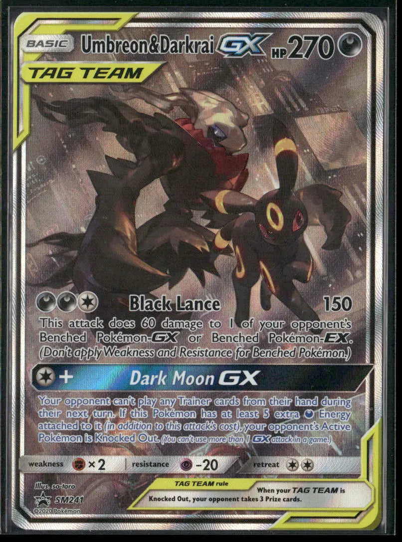 2020 Pokemon Sun & Moon Promo Umbreon & Darkrai GX SM241 